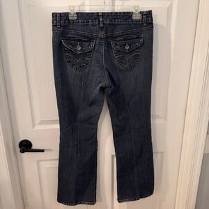 BANDOLINO BLU Arianna Bootcut Jeans Women's Size 14 Short  Flap Pockets